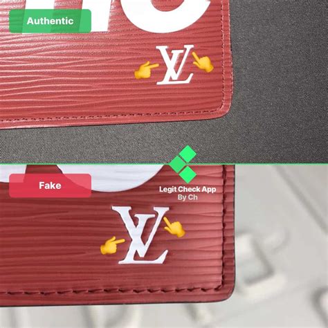 fake vs real supreme lv|real supreme markings.